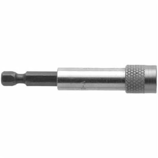 Apex QR-M-490-A Magnetic Quick-Release Bit Holder, 1/4 in Drive, Tool Steel, 1/4 in Hex