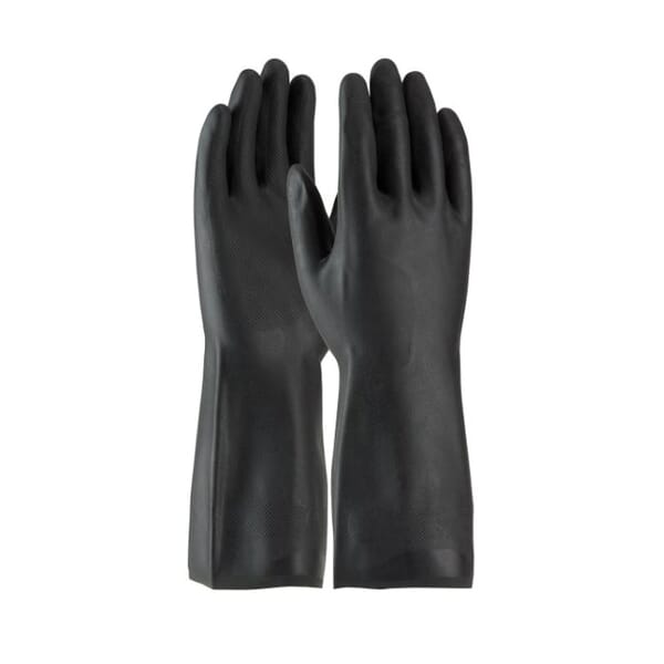 Assurance Chemical-Resistant Gloves, S, Ambidextrous Hand, Neoprene, Black, Flock Lining, 12 in L, Resists: Acid, Abrasion, Caustic, Cut, Oil, Puncture, Solvent and Tear, Unsupported Support, Straight Cuff, 28 mil THK