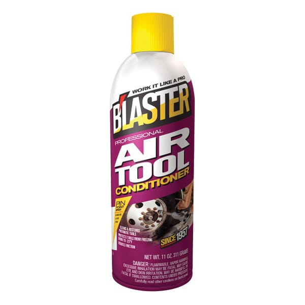 Blaster 16-ATC Air Tool Conditioner, 11 oz Aerosol Can, Alcohol, Liquid, Red