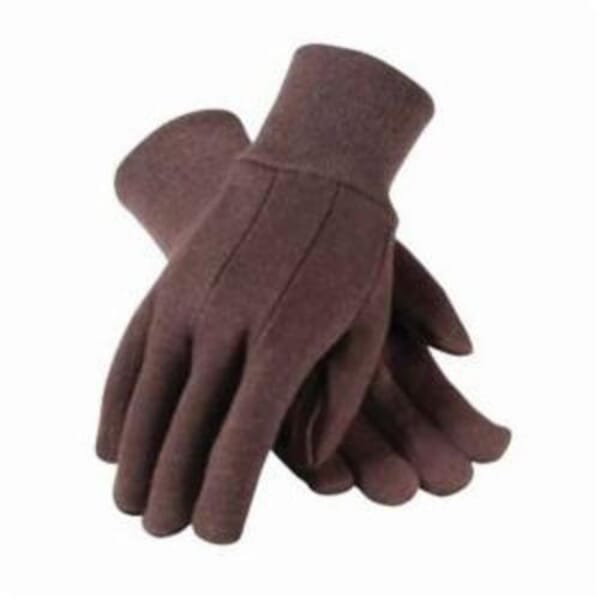 BRAHMA GLOVES WA7533A Premium Weight General Purpose Gloves, Jersey, Clute Cut Style, L, Polyester/Cotton/Jersey Palm, Cotton/Jersey/Polyester, Brown, Knit Wrist Cuff, Uncoated Coating, Unlined Lining