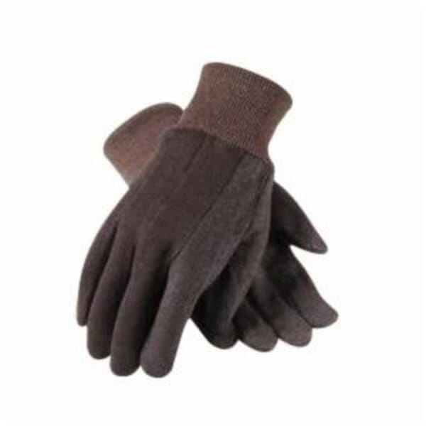 BRAHMA GLOVES WA8323A Regular Weight General Purpose Gloves, Work, L, Cotton/Jersey Palm, Brown, Knit Wrist Cuff, Unlined Lining
