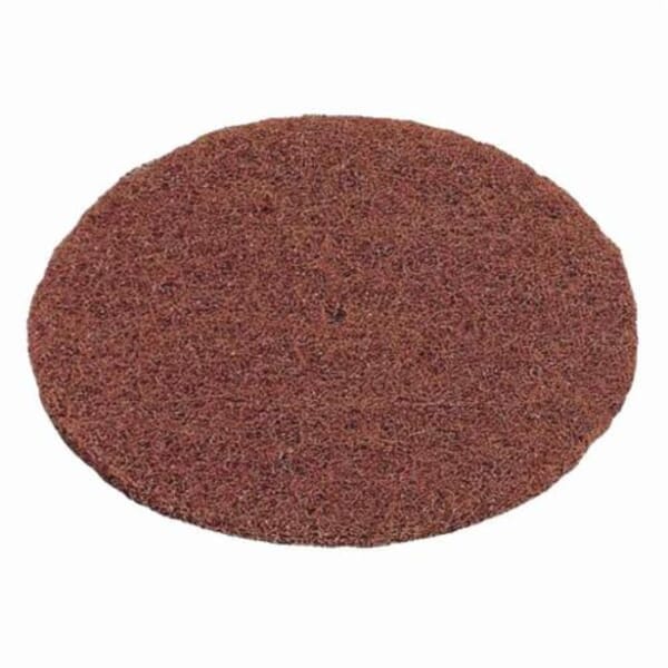 Norton High Strength 66261005073 Non-Woven Abrasive Disc, 6 in Dia, 100/150 Grit, Medium Grade, Aluminum Oxide Abrasive