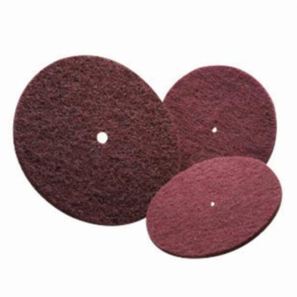 Norton High Strength 66261007628 Non-Woven Abrasive Disc, 6 in Dia, 240/360 Grit, Very Fine Grade, Aluminum Oxide Abrasive, Fiber Backing