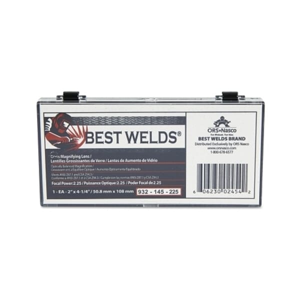 Best Welds 932145225 Rectangular Magnifier Plate, Clear, Glass, 2 in W