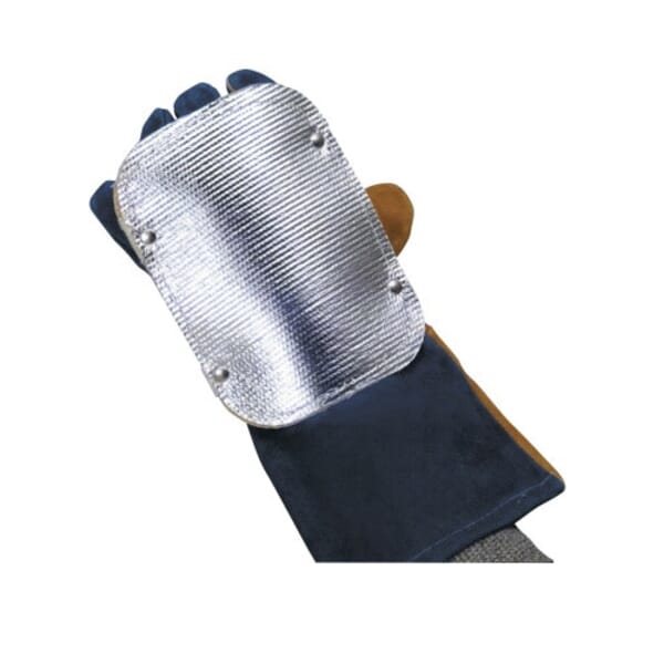 Best Welds BACKHAND2 Double Layer Backhand Pad, Elastic Strap, High Temperature Kevlar Strap, Heat, Spark and Spatter Resistance, Aluminized Fiberglass, Silver