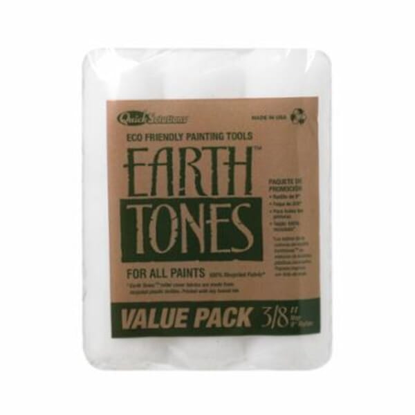 Bestt Liebco 535738900 Earth Tones Roller Cover, 3/8 in Nap, 9 in L, Recycled Fiber, Flat/Eggshell/Satin