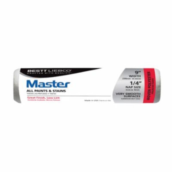Bestt Liebco 555991900 Master Roller Cover, 1/4 in Nap, 9 in L, Woven Polyester, Smooth
