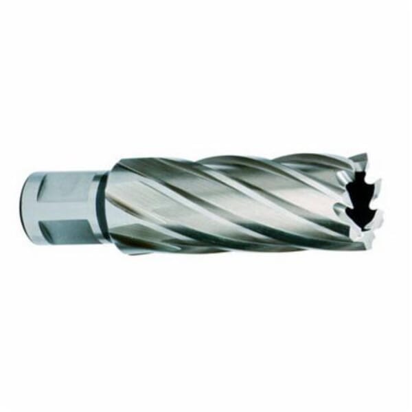 Bogdan 82061 418 Mag-Drill Annular Cutter With Ejector Pin, 3/4 in Dia Cutter, 2 in D Cutting, M2 HSS, Bright, 2-Flat Shank