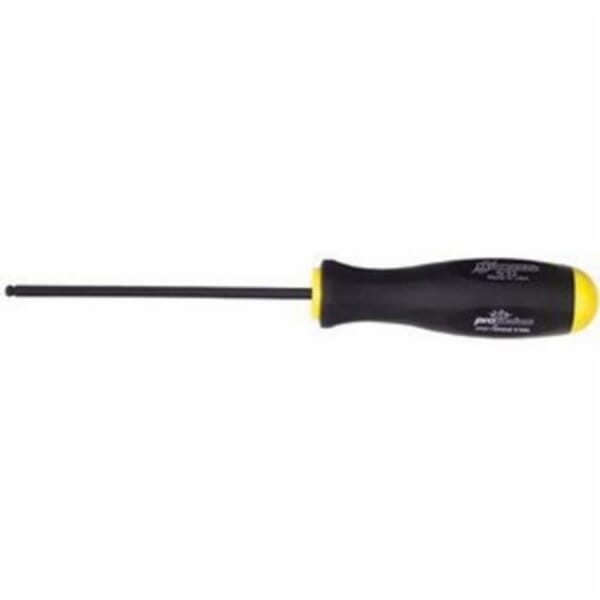 Bondhus 10608 Ball End Standard Length Screwdriver, 9/64 in BallDriver Hex Point, 6.8 in OAL, Thermoplastic/Soft Rubber Handle, ProGuard