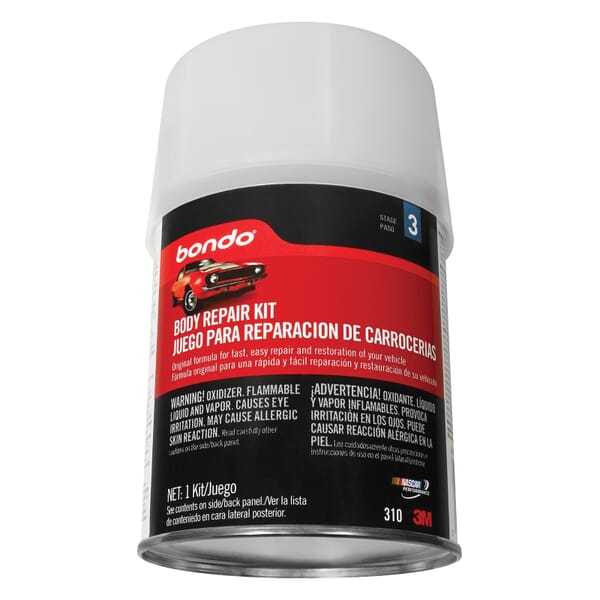 Bondo 7100152676 Body Repair Kit, Can Container, Red, Liquid Form