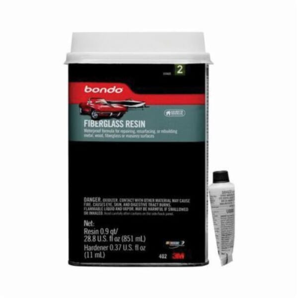 Bondo 7010363199 Fiberglass Resin, 0.9 qt Container