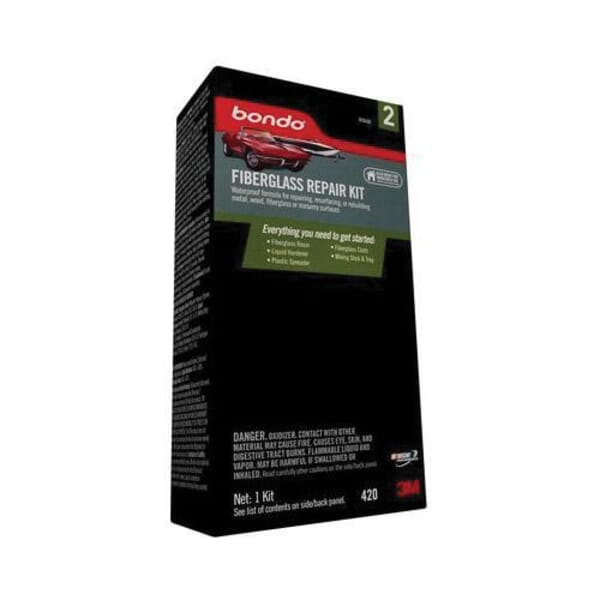 Bondo 7010363201 Fiberglass Resin Repair Kit, 0.45 pt Container