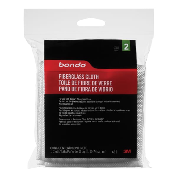 Bondo 7000120014 Fiberglass Cloth, 7.1 in L x 4-1/2 in W x 0.2 mm THK