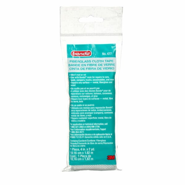 Bondo 7000125028 477 Cloth Tape, 72 in L 4 in W, White
