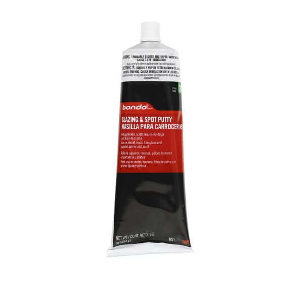 Bondo 7010290635 651 Putty, 16 oz Tube, Red