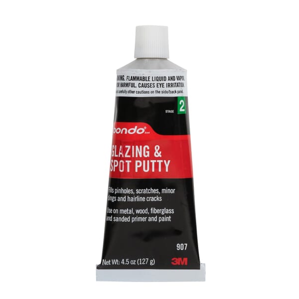 Bondo 7010328117 907 Glazing and Spot Putty, 4.5 oz, Red