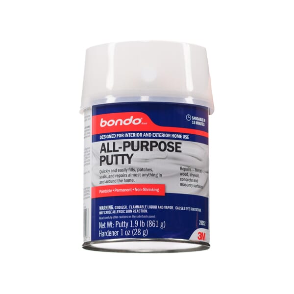 Bondo 7010364415 20052 All Purpose Putty, 1 qt, Gray
