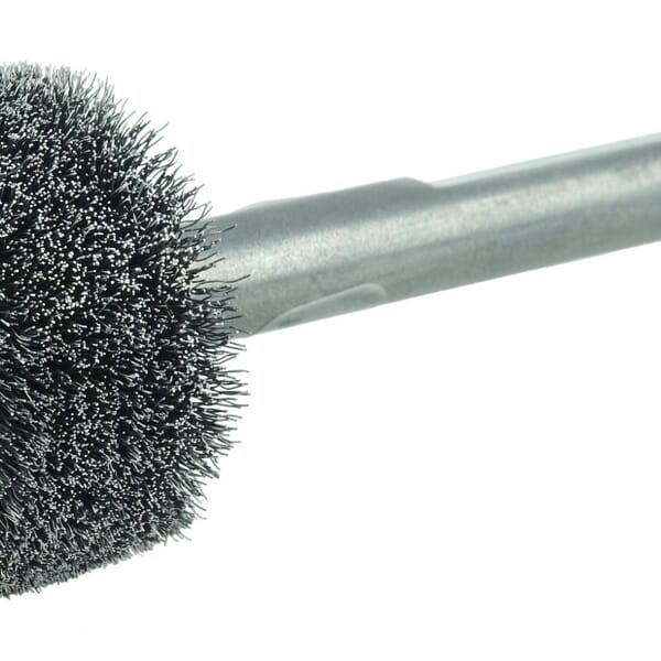 Bore-Rx 17211 Crosshole Wheel Brush, 1-1/2 in Dia Brush, 1 in W Face, 0.006 in Dia Crimped Filament/Wire