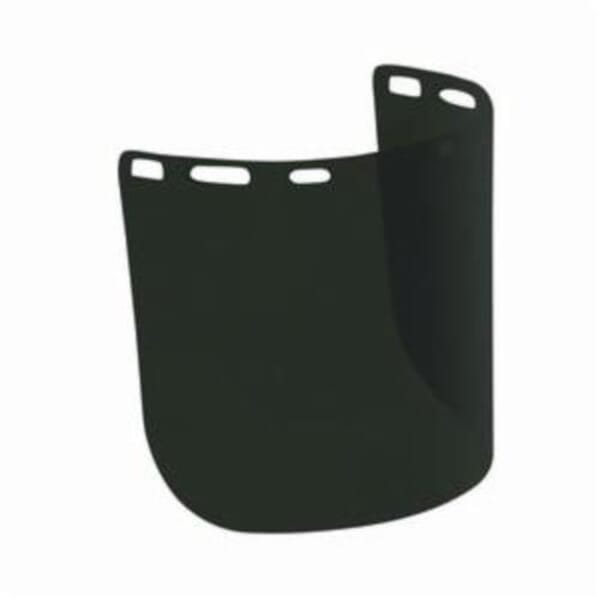 Bouton Optical 251-01-7315 Uncoated Safety Visor, Green IR Shade 5.5, Polycarbonate, 8 in H x 15 in W x 0.078 in THK Visor, For Use With Headgears, Specifications Met: ANSI Z87.1-2015
