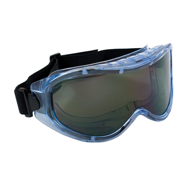 Bouton 251-5300-402 Contempo 251-5300 1-Piece Protective Goggles, Anti-Fog/Anti-Scratch Smoke Polycarbonate Lens, Yes % UV Protection, Elastic Strap, ANSI Z87.1