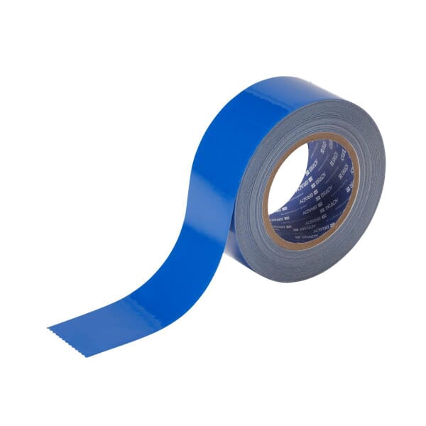 Brady ToughStripe 104314 Floor Marking Tape, 100 ft L x 2 in W, Blue, Polyester