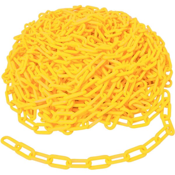 Brady BradyLink 78234 Warning Chain, 1-1/2 in, 100 ft L, Yellow, B-900 Polyethylene