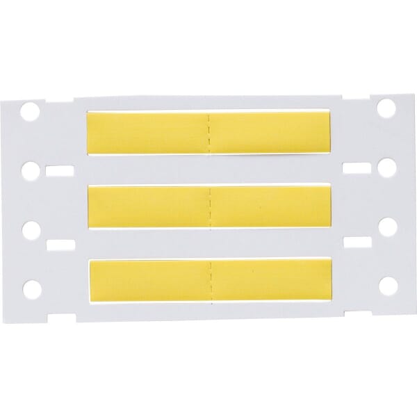Brady PermaSleeve 3PS-187-2-YL-2 2-Sided Heat Shrink Wire Marker Sleeve, 20 to 10 AWG Wire, 1 in L x 1 in W, B-342 Polyolefin