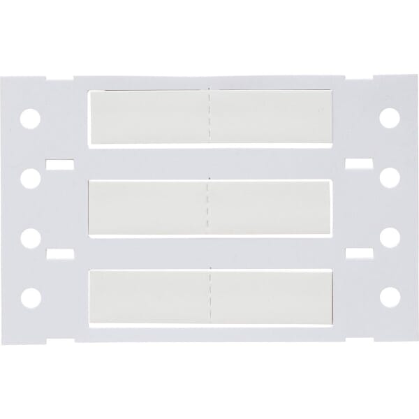 Brady PermaSleeve 3PS-250-2-WT-2 2-Sided Heat Shrink Wire Marker Sleeve, 16 to 8 AWG Wire, 1 in L x 1 in W, B-342 Polyolefin