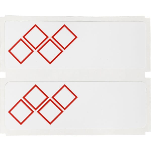 Brady B30-18-7569-CLP4C Rectangular Label, 3 in W, 4 Diamond Legend, Red on White, B-7569 Adhesive Vinyl Film, 1000 per Roll Labels