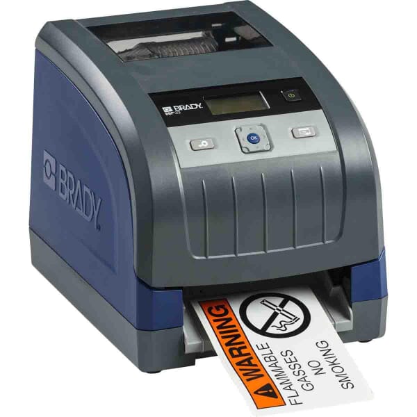 Brady ToughWash B30-241-595-ANSIWA Pre-Printed Pre-Cut Rectangular Label, 2-1/4 in H x 3 in W, ANSI WARNING Legend, Black/Orange on White, B-595 Vinyl