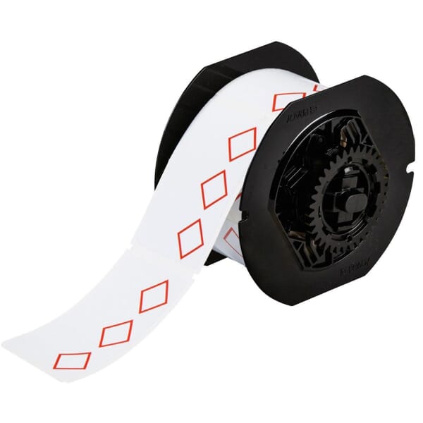 Brady B30-260-7569-CLP3B B30 Rectangular Printer Label, 2.17 in L x 3.35 in W, Red GHS/CLP Diamonds Legend, Red on White, B-7569 Vinyl