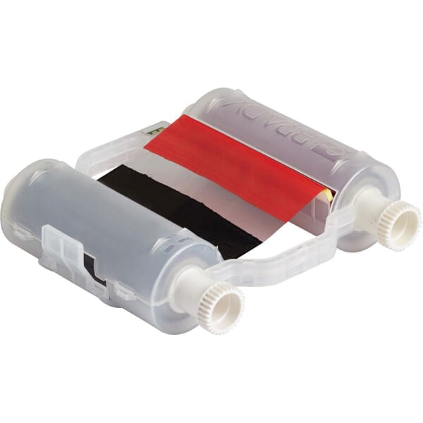 Brady B30-R10000-KR-16 B30 R10000 2-Color Heavy Duty Printer Ribbon, 200 ft L x 4.33 in W, Resin, Black/Red
