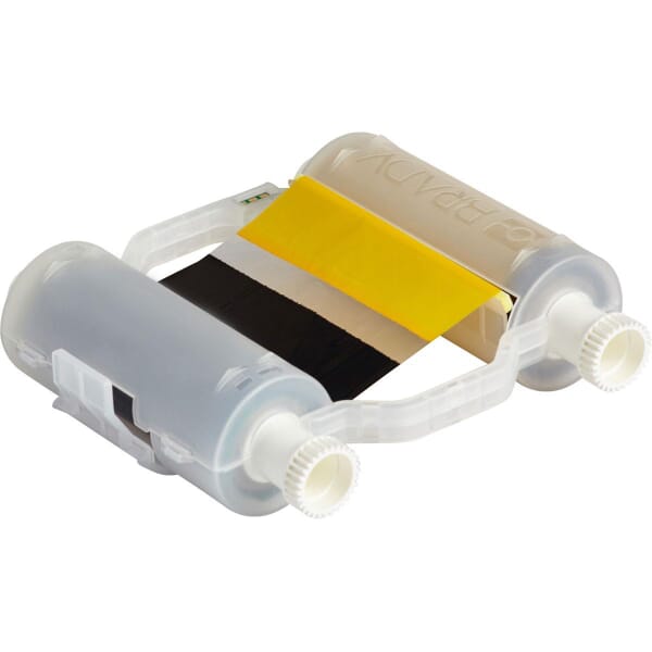 Brady B30-R10000-KY-8 B30 R10000 2-Color Heavy Duty Printer Ribbon, 200 ft L x 4.33 in W, Resin, Black/Yellow