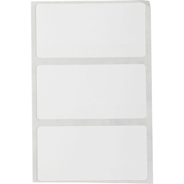 Brady B33-137-7425-AC B33 Rectangle Rounded Corners Sterilization Indicating Label, 2 in W, STERILIZED, White, B-7425 Polypropylene