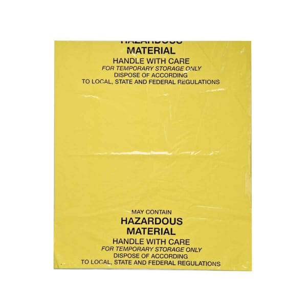 Brady SPC BAG104 Disposal Bag, 13 to 17 gal Capacity, Yellow