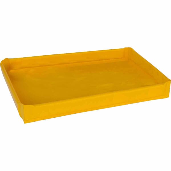 SPC FW487204-Y Foam Wall Lightweight Portable Spill Berm, 48 in L x 72 in W x 4 in H, PVC