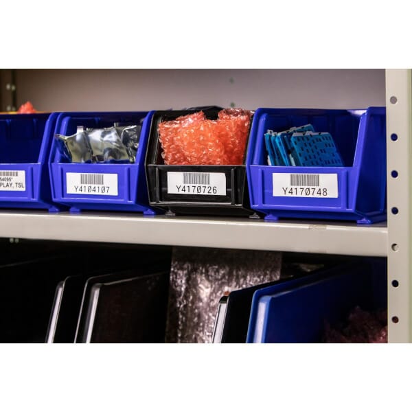 Brady MC1-1000-595-WT-BK M Series Label Maker Cartridge, 25 ft L x 1 in W, For Use With BMP 41 Label Printers, BMP 51 and BMP 53 Label Maker, B-595 Vinyl, Black on White