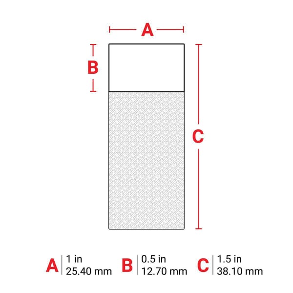 Brady IDXpert XSL-31-427 Colored Rectangular Write-On Printer Label, 1-1/2 in L x 1 in W, Colored Write-On Area Legend, Black on Clear/White, B-427 Vinyl