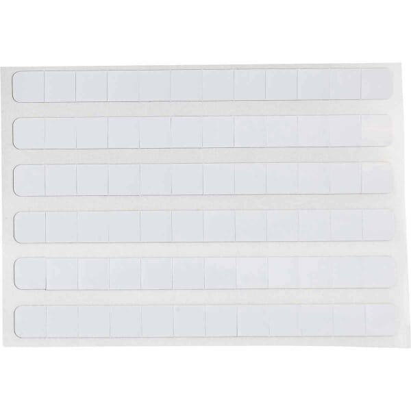 Brady UltraTemp THT-11-727-10 High Temperature Square Thermal Transfer Label, 1/4 in L x 1/4 in W, Blank Legend, White, B-727 Polyimide