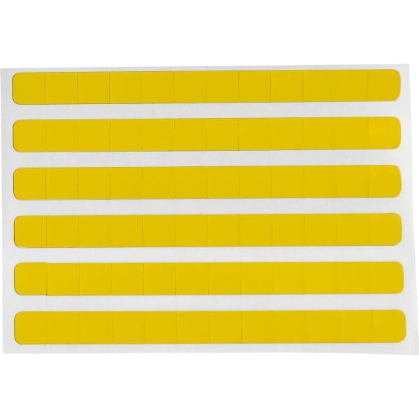 Brady THT-11-8591-10-YL Weather Resistant Label, 1/4 in W, Yellow, B-8591 Self-Sticking Polyester, 10000 per Roll Labels