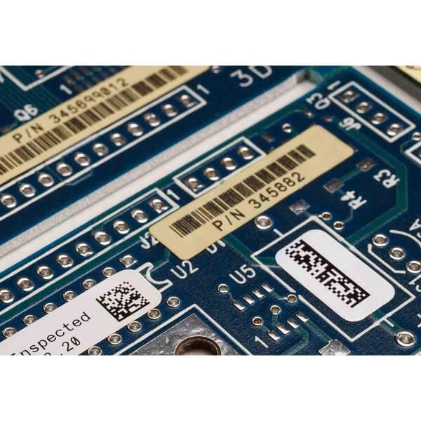 Brady UltraTemp THT-14-724-10 High Temperature Rectangular Barcode Label, 0.2 in L x 0.65 in W, Blank Legend, Amber, B-724 Polyimide