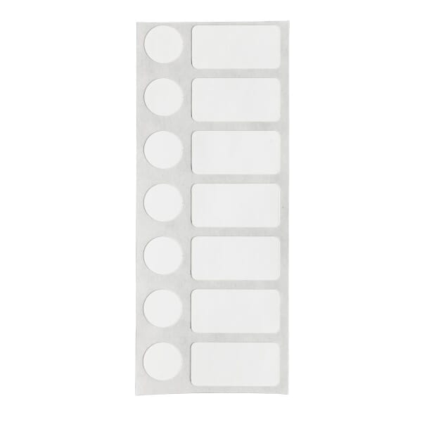 Brady ToughBond THT-147-422-10 Blank Rectangular Thermal Transfer Label, 3/8 in L x 1-1/2 in W, Blank Legend, White, B-422 Polyester