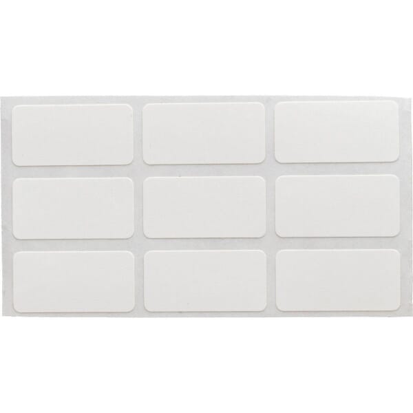 Brady WorkHorse THT-5-423-10 Blank Rectangular Thermal Transfer Label, 1/2 in L x 1 in W, Blank Legend, White, B-423 Polyester