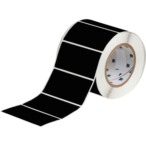 Brady THT-55-8591-1-BK Weather Resistant Label, 4 in W, Black, B-8591 Self-Sticking Polyester, 1000 per Roll Labels