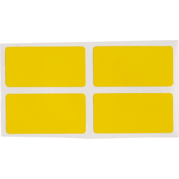 Brady THT-6-8591-10-YL Weather Resistant Label, 1-1/2 in W, Yellow, B-8591 Self-Sticking Polyester, 10000 per Roll Labels
