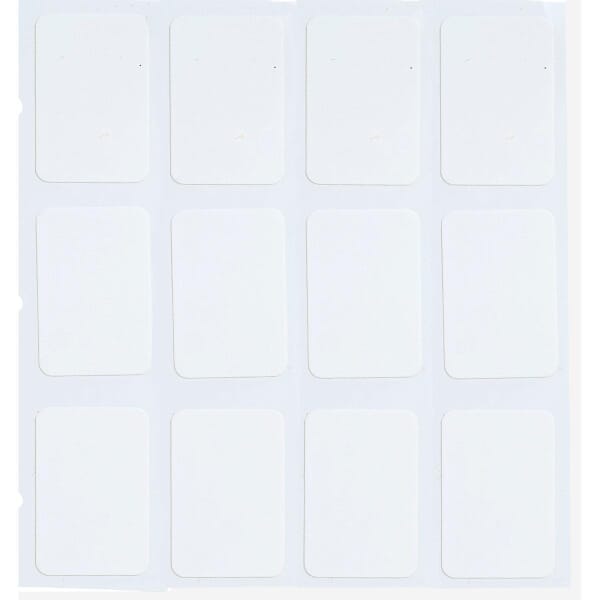 Brady THT-68-499-10 Colored Rectangular Write-On Thermal Transfer Label, 3/4 in L x 1/2 in W, Colored Write-On Area Legend, White, B-499 Polyamide Coated Nylon Cloth