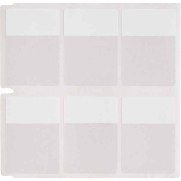 Brady THT-9-427-10 Colored Rectangular Write-On Self-Laminating Thermal Transfer Label, 1.437 in L x 1 in W, Colored Write-On Area Legend, Clear/White, B-427 Vinyl