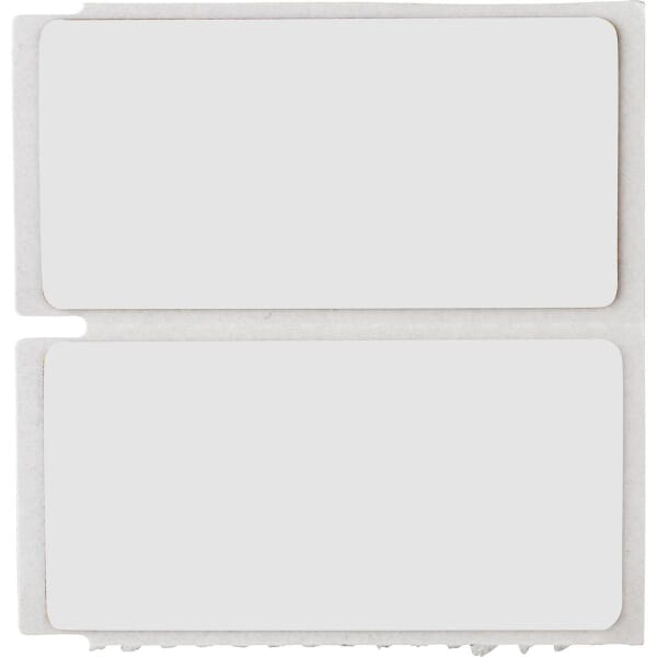 Brady THTEP-173-593-.5 Rectangular Raised Panel Label, 1 in L x 2 in W, Colored Blank Legend, White, B-593 Polyester, 500 per Roll Labels