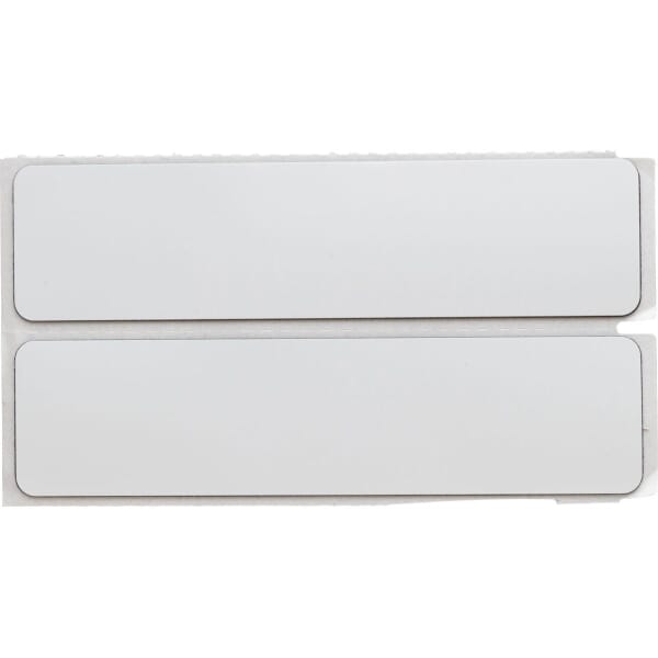 Brady THTEP-176-593-.5 Rectangular Raised Panel Label, 1 in L x 3 in W, Colored Blank Legend, White, B-593 Polyester, 500 per Roll Labels