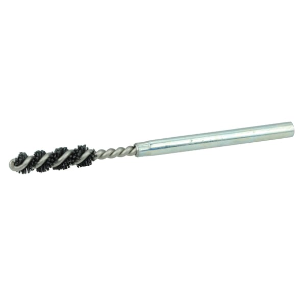 Burr-Rx Bore-Rx 22603 Power Tube Brush, 7 mm Dia x 1 in L, 3-1/2 in OAL, 0.026 in Dia Filament/Wire, Nylon/Ceramic Fill